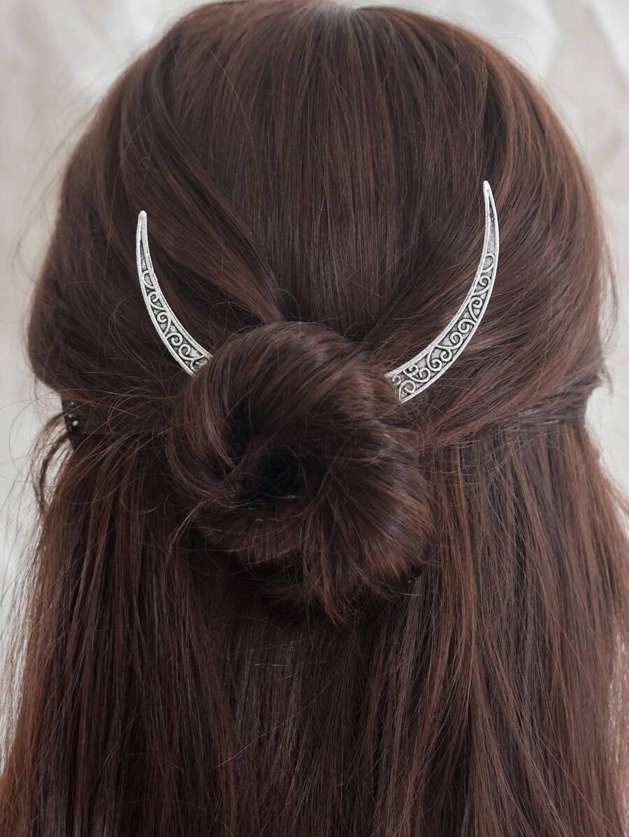 北欧新月发夹金属发夹头饰配件，派对装饰头饰，发髻延长器，发髻制作器，发髻发片，发型夹，发夹，发夹