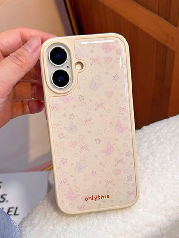 1 Stück pastellblaue & rosa Schmetterling, Stern, Herz Muster matte Epoxid Harz PC Hartschalen Handyhülle, stoßfest, Geschenk für Freundin, geeignet für iPhone 16 ProMax/14/13/15 Plus/16, Galaxy S25 Ultra/S25+/S25e/S24 FE/S24 PLUS, Mate 70 Pro/60 Pro, PURA 70 Pro/70 Ultra, Mi 14 Ultra/15 Pro