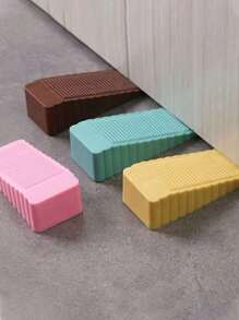 1pc Random Color Reusable Silicone Door Stopper, Shock-Absorbing Anti-Collision Design, No Drilling Required, Durable Rubber Material, Anti-Slip, Suitable For Small Doors, Door Stops, Door Wedges, Easy Installation, Anti-Pinch, Perfect Housewarming Gift - Fits All Homes - Ideal Birthday, Graduation Gift - Clear - View 8