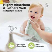 6-Pack Cami Washcloths Newborn, 10x10 Organic Cotton Face Wash Cloths Babies, Soft & Absorbent Bath Towels H05S - 荒野 - 查看 9
