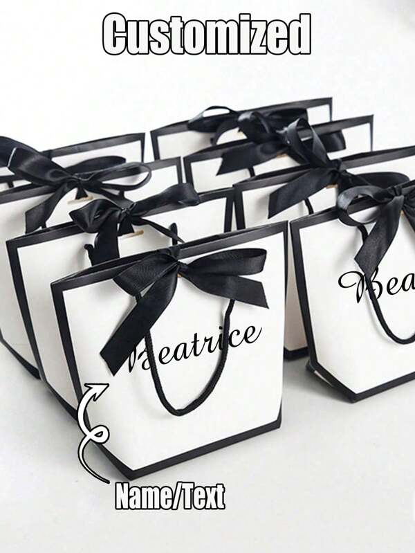 Sacolas de presente personalizadas, sacolas de presente personalizadas, sacolas de presente com laço, sacolas de presente para madrinhas, sacolas de presente para padrinhos, sacolas de presente para joias, sacolas de presente de devolução, sacolas de presente de casamento, sacolas de presente de feriado, sacolas de presente de volta às aulas, sacolas de presente de aniversário, adequadas para festas, cerimônias de formatura, casamentos, dia dos professores, combinação perfeita para presentear