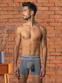 Zee Rucci Premium Seamless Original Men's Boxer Briefs - 灰色 - 查看 1