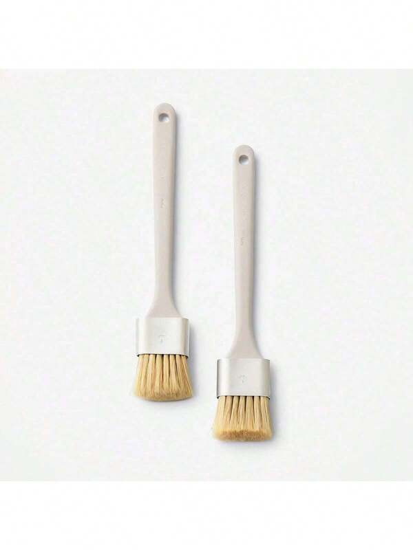 2pc Pastry Brush Set Light Gray -  Cooking & Basting Brushes, Polypropylene, Hand Wash, 10.08" Length