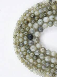 1 hebra de Cuentas sueltas de piedra natural de labradorita, cuentas redondas lisas de piedras curativas para hacer joyas, pulseras y collares de bricolaje, 4 mm, 6 mm, 8 mm