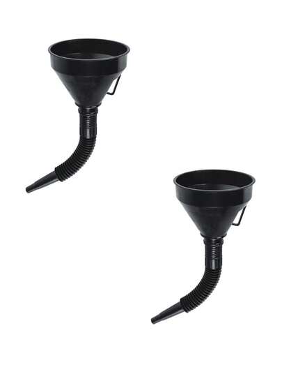  Embudo plástico 500 ml, cuello flexible con filtro, Truper