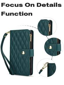 PU 仿皮翻盖保护壳 兼容 、Galaxy 兼容 Pixel 兼容 OPPO 兼容 Sony Xperia 兼容 Redmi - 墨綠色 - 查看 7