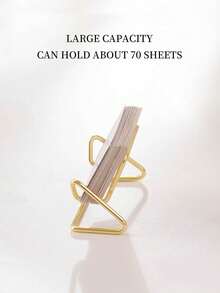 Cirelle 1 件简约铁质镂空桌面名片夹，可容纳多达 50 张卡片，适合返校、新年、圣诞节礼物、教师节礼物、拉玛桌装饰、办公室/书房用品、教师礼物、宿舍必需品