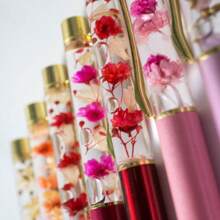 Bolígrafos de lujo con tacto suave personalizados, bolsas negras para bolígrafos, bolígrafos con flores secas rellenas de aceite, bolígrafos con flores - Herramientas de escritura personalizadas, regalos perfectos, regalos de aniversario, regalos de cumpleaños, regalos de temporada de graduación, útiles escolares, escuelas, maestros, oficinas, niños y niñas, para regalos