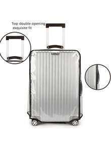 1pc Transparent Luggage Cover, Waterproof Dustproof Travel Luggage Protector, Thickened PVC Scratch-Resistant Luggage Cover Protector - Clear - View 6