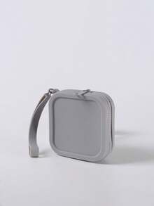 1 Piece Of Silicone Square Bag, Portable Cosmetic Bag, Change Purse, Data Cable, Jewelry Storage Bag, Lipstick Bag, Practical And Large Capacity, Can Hold Skin Care, Makeup, Toiletries, Digital Storage, Etc. Comfortable Wide Handle, Easy To Carry, Suitable For Home, Work, And Travel.