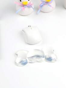 Mouse Wrist Rest, Gel Transparent Mouse Wrist Support Pad, Lovely Ergonomic Mouse Wrist Pad, Soft Transparent Wrist Pain Relief Office Home Desk Computer Mouse