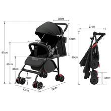 Poussette Compacte-Pliable-Avec Moustiquaire Et Coussin En Coton-Capacité De Charge 50 Kg