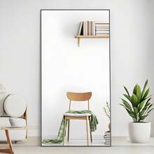 180 X 80 Cm Standing Mirror, Floor Large Mirror, Standing Mirror, Against Wall For Bedroom, Cladding And Wall Mounted Thin Frame Mirror