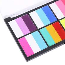 8格水溶性面部彩绘调色板，色彩鲜艳，适合万圣节、体育赛事、角色扮演、DIY、学校用品、返校 - 單件 - 查看 7