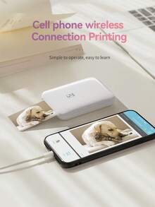 HPRT MT53 便携式高清照片打印机 - 即时无线打印 - ZINK 技术，色彩鲜艳，便于携带 - 白色 - 查看 5