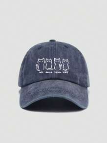 1 件男女通用复古做旧印花棒球帽，遮阳帽爸爸帽，适合日常佩戴、徒步旅行、钓鱼、服装搭配