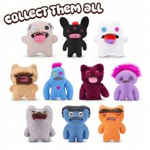 Spin Master 最新款 2025 ZURU 9 英寸 Fuzzy Fuggs 咧嘴怪兽毛绒玩具 - 趣味可爱收藏毛绒动物，适合 4 岁及以上儿童 - Munch Munch (Orange) - 查看 11