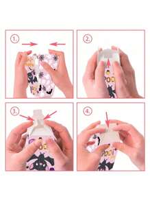 24/4 件万圣节蝙蝠和幽灵图案爆米花纸盒、血迹图案炸薯条盒、万圣节装饰性零食盒、万圣节派对中心装饰物、粉色蜘蛛网图案糖果盒、礼品盒，适用于万圣节派对、家居和厨房装饰以及烘焙用品 - 彩色 - 查看 6