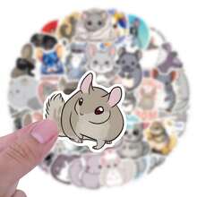 55 PIEZAS Pegatinas de chinchilla Pegatinas estéticas Pegatinas de alta calidad Calcomanías para scrapbooking, diarios, portátiles, parachoques, monopatines, botellas de agua, computadoras, teléfonos. Pueden traer mucha diversión a tu vida, el regalo perfecto para adultos