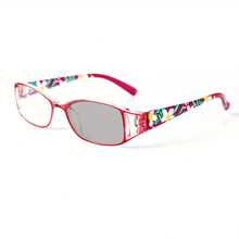 One Piece Of The European Custom-Made Series Women's Fashionable Color-Changing Old-Style Glasses - Adaptive Lens, Flower-Pattern Hollow Frame, +1.10 To +5.20 Times Magnification, Ultra-Clear Plastic Lenses, Comfortable For Indoor Wear, Vision Assistance, Spring Hinge Glasses - 黑色花朵 - 查看 4