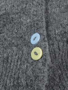 ii Stylish Colorblock Button-Up Knit Cardigan Sweater