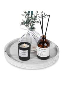 浴室梳妆台硅胶圆形托盘，防碎防滑厨房储物收纳盒托盘，化妆品和香水托盘，多功能整理收纳托盘，适用于浴室、厨房、客厅、梳妆台、钥匙、珠宝、化妆品、戒指收纳盒