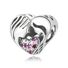 1 Pc Love Family Love Beaded Series Love Mom Love Baby Love Family Love Charm Beaded Ladies DIY Bracelets And Necklaces High Jewelry Making Gifts Holiday Series Valentine's Day