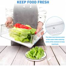 7Pcs Fridge Organizers And Storage - Clear Refrigerator Organizer Bins With Lid, 3 Size Stackable Fridge Organization, Fruit Container For Refrigerator, Keep Egg Grape Tomatoes Etc Fresh - 7 món đồ lưu trữ thực phẩm - Xem 3