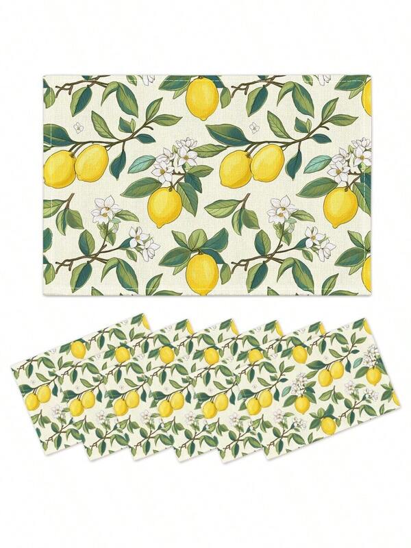 Sets de table exclusifs citron, sets de table à motifs de fruits, sets de table floraux, sets de table en lin, tapis thermoprotecteurs, sets de table de cuisine, sets de table de salle à manger, tapis, fournitures de salle à manger, décoration de salle à manger, sets de table d'extérieur, sets de table de pique-nique, sets de table de mariage, cadeaux, sets de table pour festival, convient pour la salle à manger, la cuisine, l'extérieur, le pique-nique, le mariage, le festival
