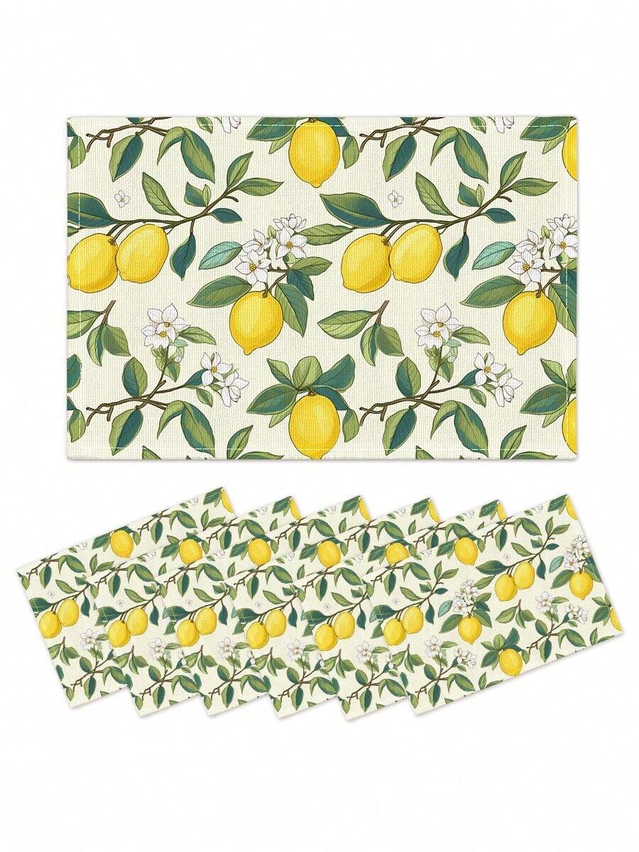 Sets de table exclusifs citron, sets de table à motifs de fruits, sets de table floraux, sets de table en lin, tapis thermoprotecteurs, sets de table de cuisine, sets de table de salle à manger, tapis, fournitures de salle à manger, décoration de salle à manger, sets de table d'extérieur, sets de table de pique-nique, sets de table de mariage, cadeaux, sets de table pour festival, convient pour la salle à manger, la cuisine, l'extérieur, le pique-nique, le mariage, le festival