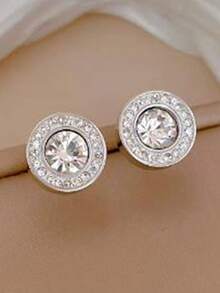 2pcs Fashionable Minimalist Roman Numeral Circle Earrings Suitable For Women's Daily Wear - Earrings - View 13