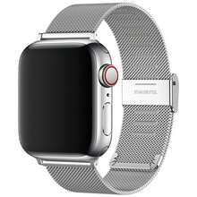1pc Unisex Milanese Stainless Steel Magnetic Mesh Watch Band, Compatible With Apple Watch S10 46mm 42mm 44mm 40mm 45mm 41mm 38mm Ultra 2 49mm, Luxury Metal Strap For Series 10 9 8 7 SE 6 5 4 3 - 38/40/41/S10-42mm - View 25
