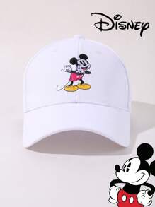 Disney 1 件官方授权正品米奇刺绣棒球帽，可调节男女通用户外防晒休闲帽，适合春季、秋季、旅行、海滩、Y2K 风格可爱卡通青年返校帽 - 彩色 - 查看 2