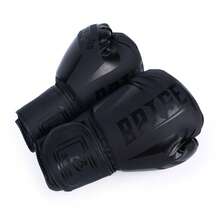 Men Women Boxing Gloves Professional Adult Sanda Muay Thai Fighting Gloves Training Sandbag Free Fight MMA - Black - View 8