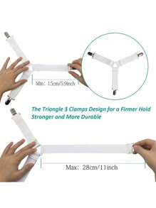 4pcs Household Bed Sheet Fixers, Adjustable Sofa Bed Sheet Fixing Clips, Tablecloth Fixing Belt, Anti-Running Anti-Slip Sheet Buckles