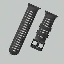 سوار استبدال ساعة أبل عالي الجودة من السيليكون بتصميم مستوحى من الدروع، أنيق وجذاب، مناسب للمتبعين للموضة والرياضيين والطلاب، مناسب لطرازات ساعة أبل 42/44/45/46/49، تصميم ثقوب شكل شبه منحرف، جميل ومنفذ للهواء، مناسب للاستخدام اليومي والرياضة والياقة البدنية