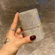 Portable Makeup Brush Set With Glitter Storage Jar, Includes Eyeshadow, Foundation Brushes, Rhinestone Decorated Dust Brush Jar With Lid,Brush Set,Makeup Brush Kit,Make Up Brush Set,Make Up Set Complete,Makeup Brush Set,Complete Makeup Kit,Brush Kit,Brushes Makeup Set,Makeup Gift Set,Set - White - View 7