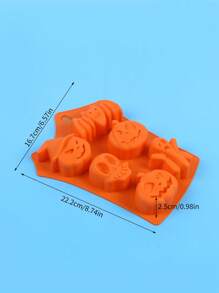 1 件万圣节南瓜和巧克力慕斯、南瓜形糖果模具托盘、南瓜鬼蝙蝠头骨软糖巧克力模具适用于 DIY 工艺品、纸杯蛋糕装饰、肥皂果冻 - 非常适合 DIY 烘焙和厨房手工艺品 - 橘色 - 查看 15