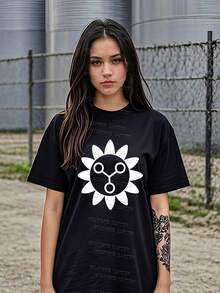 Camisetas de colores cómodos 100 % algodón para mujer, regalos para el día de la madre, tallas S-2XL, regalos de cumpleaños para mujer, camiseta de rueda dentada, regalo de rueda dentada, regalo para novio, camiseta para hombre, camiseta de ingeniero mecánico, camiseta con ojo psicodélico, camiseta steampunk para hombre. - Negro - Ver 1