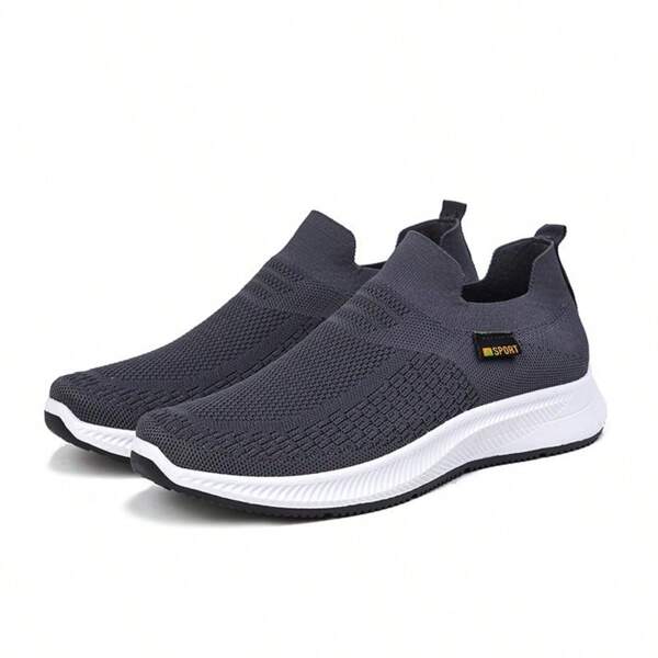 Men Walking Shoes Knit Mesh Breathable Sneakers Lightweight Sneakers Slip-On Men Casual Shoes Fashion Comfort
