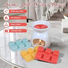 1/8 Pack Summer Fragrance Wax Melts, Soy Wax Tarts For Wax Warmer, Scented Candle Gifts - Lemon, Jasmine, Rose, Coffee, Apple, Cinnamon, Vanilla And Lavender - Multicolor - View 7