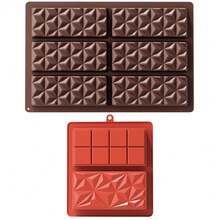 迪拜巧克力棒开心果深模具，迪拜巧克力棒开心果填充糖果棒模具，大型可分离巧克力模具，冰块深模具 - 巧克力棕 - 查看 14