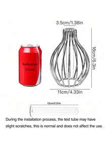 1 件创意灯笼形花瓶，现代几何金属和塑料内盆花瓶，高品质电镀金，多功能，各种植物仿真花，绿植，非常适合婚礼和派对，非常适合装饰所有家居装饰场所