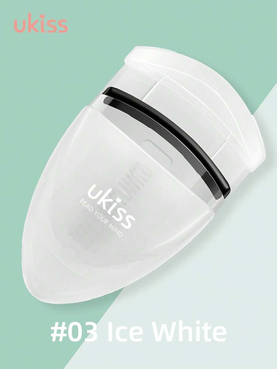 ukiss Máy uốn mi cầm tay, có đường viền, mái chèo rộng + lò xo lực đồng đều, mi cong, dày, dụng cụ uốn mi nhẹ nhàng cho mi cong, sử dụng với mascara để có thêm độ dày - trắng - Xem 1