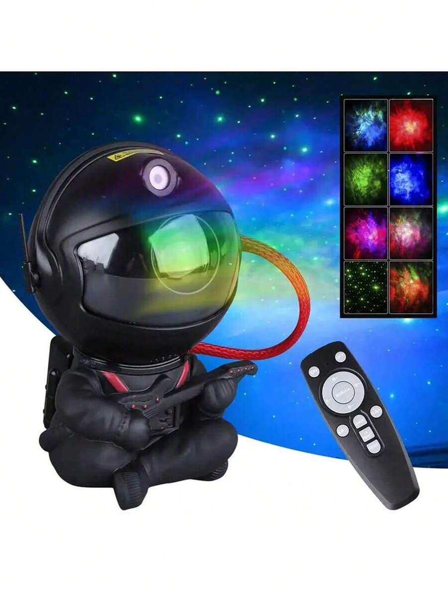 1pc Astronaut Guitar Starry Sky Projector With Remote Control And 360° Adjustable Rotation, Starry Sky Atmosphere Suitable For Bedroom, Room Decoration, Party Gifts - ánh sáng đa sắc - Xem 1