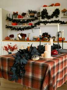 2 件秋季枫叶花环，Party Joy 人造枫叶秋季花环悬挂秋季藤蔓桌面装饰前门秋季装饰家居室外室内感恩节万圣节装饰，秋季装饰，秋季家居装饰房间装饰，假植物