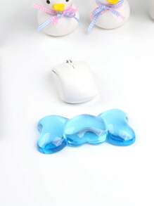 Mouse Wrist Rest, Gel Transparent Mouse Wrist Support Pad, Lovely Ergonomic Mouse Wrist Pad, Soft Transparent Wrist Pain Relief Office Home Desk Computer Mouse