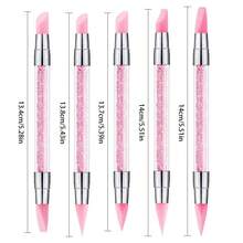 Double-Ended Silicone Nail Art Pen Press Wand Is A Multi-Functional Nail Art Tool For Applying Carved And Toning Glue - Pink - View 5