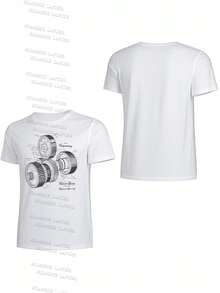 Conjuntos de playa para mujer, camisetas 100 % algodón, regalos para el día de la madre, tallas S-2XL, regalos de cumpleaños para mujer, camiseta de patente de engranajes, equipo vintage, camiseta de patente antigua, arte de herramientas, ingeniero mecánico, regalo de ingeniero. - Blanco - Ver 3