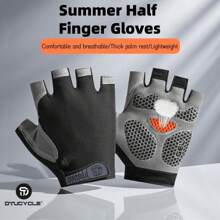 New Summer Outdoor Hiking Fitness Fishing Thin Sports Cycling Half Finger Gloves, Lightweight High Elasticity Breathable